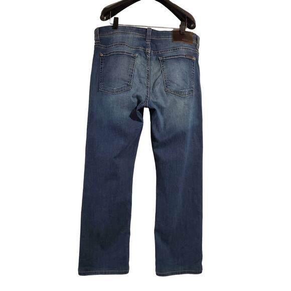 Fidelity Jimmy Slim Straight Jeans Mens Size 34 Cathedral Blue Denim Stretch - Picture 2 of 9